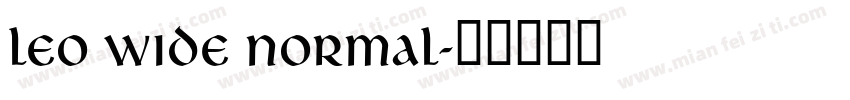 Leo Wide Normal字体转换